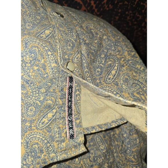 Vintage 2003 Tommy Hilfiger Jeans Paisley Corduroy Western Snap Shirt Men’s XL - Picture 11 of 11